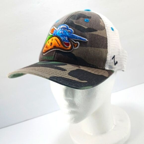 Zephyr Fresno Grizzlies Mascot Parker Camo/Mesh  Hat/Cap Taco Truck Throwdown.. - Picture 10 of 10